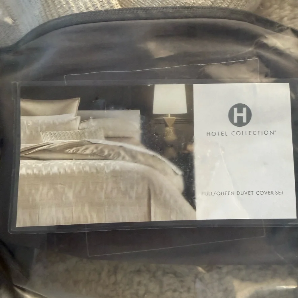 Hotel Collection Gilded Stripe Duvet Cover Set, Full/Queen